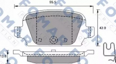 FOMAR FRICTION fo790481 -  Комплект тормозных колодок, дисковый тормоз